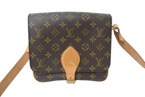 LOUIS VUITTON ルイヴィトン カルトシエールGM ショルダーバッグ M51252 モノグラムキャンバス ブラウン 美品 中古 4c071610