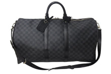 Load image into Gallery viewer, 極美品 LOUIS VUITTON ルイヴィトン キーポル バンドリエール55 ボストンバッグ N41413 ダミエグラフィット ブラック 中古 4c071613