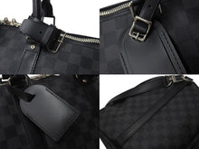 画像をギャラリービューアに読み込む, 極美品 LOUIS VUITTON ルイヴィトン キーポル バンドリエール55 ボストンバッグ N41413 ダミエグラフィット ブラック 中古 4c071613