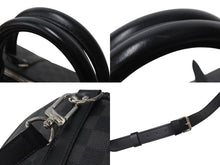 画像をギャラリービューアに読み込む, 極美品 LOUIS VUITTON ルイヴィトン キーポル バンドリエール55 ボストンバッグ N41413 ダミエグラフィット ブラック 中古 4c071613