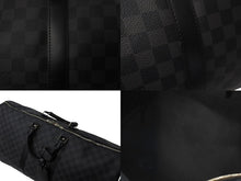 Load image into Gallery viewer, 極美品 LOUIS VUITTON ルイヴィトン キーポル バンドリエール55 ボストンバッグ N41413 ダミエグラフィット ブラック 中古 4c071613