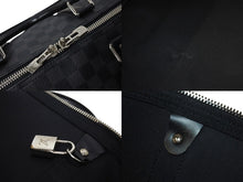 画像をギャラリービューアに読み込む, 極美品 LOUIS VUITTON ルイヴィトン キーポル バンドリエール55 ボストンバッグ N41413 ダミエグラフィット ブラック 中古 4c071613