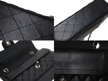 Load image into Gallery viewer, 極美品 CHANEL シャネル Wフラップ 23 ショルダーバッグ ラムスキン ランダム マトラッセ シルバー金具 ブラック 中古 4c071614