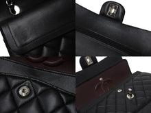 Load image into Gallery viewer, 極美品 CHANEL シャネル Wフラップ 23 ショルダーバッグ ラムスキン ランダム マトラッセ シルバー金具 ブラック 中古 4c071614