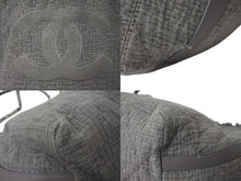 Load image into Gallery viewer, CHANEL シャネル ショッピングチェーントート 2WAYバッグ 25番台 イタリア製 キャンバス レザー グレー シルバー金具 美品 中古 4c071615