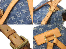 画像をギャラリービューアに読み込む, 極美品 希少 LOUIS VUITTON ルイヴィトン ミニリュック サックアドPM モノグラムデニム M95057 インディゴ ゴールド金具 中古 4c071617