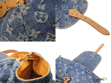 画像をギャラリービューアに読み込む, 極美品 希少 LOUIS VUITTON ルイヴィトン ミニリュック サックアドPM モノグラムデニム M95057 インディゴ ゴールド金具 中古 4c071617