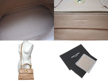 画像をギャラリービューアに読み込む, SAINT LAURENT PARIS サンローランパリ ミューズトゥ ハンドバッグ ショルダーバッグ 313499 レザー ベージュ 美品 中古 4c071630