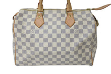 画像をギャラリービューアに読み込む, 極美品 LOUIS VUITTON ルイヴィトン スピーディ35 ダミエ アズール ハンドバッグ N41535 ホワイト ベージュ 中古 4c071653