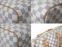 画像をギャラリービューアに読み込む, 極美品 LOUIS VUITTON ルイヴィトン スピーディ35 ダミエ アズール ハンドバッグ N41535 ホワイト ベージュ 中古 4c071653