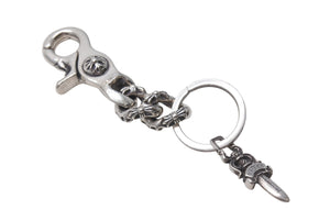 CHROME HEARTS クロムハーツ CLP CHN XFANCY ショートエクストラファンシーリンク キーリング 約54.5g 2リンク 美品 中古 4c071661