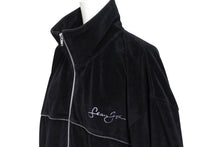 画像をギャラリービューアに読み込む, SEAN JOHN ショーンジョン veroa jacket ベロアトラック ジャケット サイズ XL ブラック コットン 美品 中古 4c071677