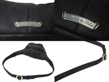 画像をギャラリービューアに読み込む, 極美品 CHROME HEARTS クロムハーツ ショルダーバッグ レザー シルバー925 ブラック スナットバック 鞄 カバン 中古 4c071679