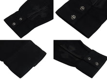 画像をギャラリービューアに読み込む, CHROME HEARTS クロムハーツ カスタムオーダー ウエスタンシャツジャケット サイズSM ラージCHクロス ブラック 美品 中古 4c071681