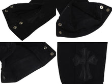 画像をギャラリービューアに読み込む, CHROME HEARTS クロムハーツ カスタムオーダー ウエスタンシャツジャケット サイズSM ラージCHクロス ブラック 美品 中古 4c071681