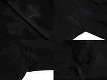 画像をギャラリービューアに読み込む, CHROME HEARTS クロムハーツ カスタムオーダー ウエスタンシャツジャケット サイズSM ラージCHクロス ブラック 美品 中古 4c071681