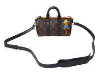 Load image into Gallery viewer, LOUIS VUITTON ルイヴィトン キーポル XS ハンドバッグ M80201 モノグラム ヴァージルアブロー レザー ブラック金具 美品 中古 4c071684