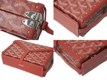 Load image into Gallery viewer, 極美品 GOYARD ゴヤール ミノディエール トランク ショルダーバッグ レッド PVC レザー シルバー金具 中古 4c071685