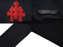 Load image into Gallery viewer, CHROME HEARTS クロムハーツ Y NOT クロスパッチ パーカー 日本未入荷 ネイビー レッド ワイ ノット フーディ― サイズXXL 美品 中古 4c071686