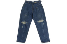 Load image into Gallery viewer, DOUBLET ダブレット DAMEGED SILK DENIM PANTS ダメージシルク デニム パンツ サイズ S インディゴ 美品 中古 4c071690