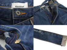 Load image into Gallery viewer, DOUBLET ダブレット DAMEGED SILK DENIM PANTS ダメージシルク デニム パンツ サイズ S インディゴ 美品 中古 4c071690