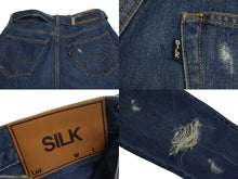 Load image into Gallery viewer, DOUBLET ダブレット DAMEGED SILK DENIM PANTS ダメージシルク デニム パンツ サイズ S インディゴ 美品 中古 4c071690