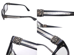 CHROME HEARTS クロムハーツ HEY JACK U LATE メガネ 度入り JAPAN製 プラスチック シルバー925 ブラック シルバー925 美品 中古 4c071696