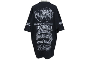 BALENCIAGA バレンシアガ 24SS DIY METAL 半袖Ｔシャツ ブラック ダイ メタル ロゴ 641675 サイズS 美品 中古 4c071701