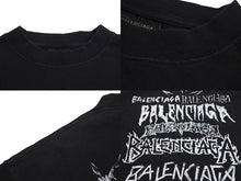 Load image into Gallery viewer, BALENCIAGA バレンシアガ 24SS DIY METAL 半袖Ｔシャツ ブラック ダイ メタル ロゴ 641675 サイズS 美品 中古 4c071701