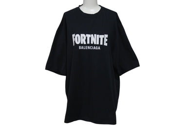 BALENCIAGA × Fortnite バレンシアガ フォートナイト 21AW ロゴ 半袖Ｔシャツ 世界限定500着 ブラック 612966 サイズM 美品 中古 4c071702