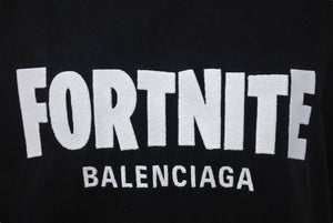 BALENCIAGA × Fortnite バレンシアガ フォートナイト 21AW ロゴ 半袖Ｔシャツ 世界限定500着 ブラック 612966 サイズM 美品 中古 4c071702