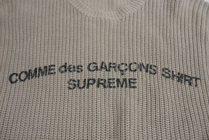 Supreme シュプリーム COMME des GARCONS KNIT SWEATER コムデギャルソン ニットセーター ベージュ L 美品 中古 4c071706