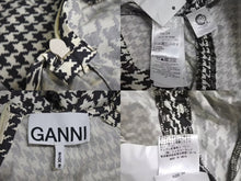 Load image into Gallery viewer, GANNI ガニー Houndstooth pattern blouse 千鳥柄 ブラウス レディース サイズ 34 コットン 100% 美品 中古 4c071712