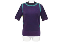 画像をギャラリービューアに読み込む, MARNI マルニ ラメ入り配色 半袖ニット Tシャツ プルオーバー P16GCMDT14EQOFA302 マルチカラー サイズ38 美品 中古 4c071719