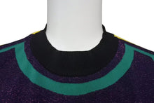 画像をギャラリービューアに読み込む, MARNI マルニ ラメ入り配色 半袖ニット Tシャツ プルオーバー P16GCMDT14EQOFA302 マルチカラー サイズ38 美品 中古 4c071719