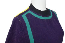 画像をギャラリービューアに読み込む, MARNI マルニ ラメ入り配色 半袖ニット Tシャツ プルオーバー P16GCMDT14EQOFA302 マルチカラー サイズ38 美品 中古 4c071719