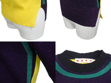 画像をギャラリービューアに読み込む, MARNI マルニ ラメ入り配色 半袖ニット Tシャツ プルオーバー P16GCMDT14EQOFA302 マルチカラー サイズ38 美品 中古 4c071719