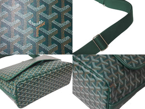 新品同様 GOYARD ゴヤール カペシアンMM メッセンジャーショルダーバッグ PVC レザー グリーン 中古 4c071739