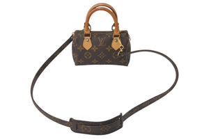 LOUIS VUITTON ルイヴィトン ミニスピーディ ハンドバッグ モノグラム M41534 PVC ブラウン ゴールド金具 良品 中古 4c071750