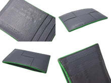 画像をギャラリービューアに読み込む, BOTTEGAVENETA ボッテガヴェネタ カセット クレジット カードケース サンダー グレー グリーン レザー 649597V1Q741045 美品 中古 4c071751