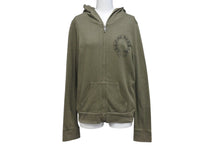 画像をギャラリービューアに読み込む, 極美品 CHROME HEARTS クロムハーツ ジップアップフーディー サイズS セメタリークロス ホースシュー ダガージップ カーキ 中古 4c071791