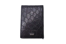 Load image into Gallery viewer, GUCCI グッチ メモパッド 手帳 手帳カバー 04317.2778 クロコ レザー ブラック ペン メモ帳 美品 中古 4c071796