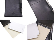 Load image into Gallery viewer, GUCCI グッチ メモパッド 手帳 手帳カバー 04317.2778 クロコ レザー ブラック ペン メモ帳 美品 中古 4c071796
