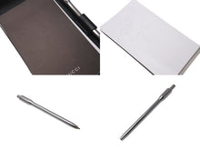 Load image into Gallery viewer, GUCCI グッチ メモパッド 手帳 手帳カバー 04317.2778 クロコ レザー ブラック ペン メモ帳 美品 中古 4c071796