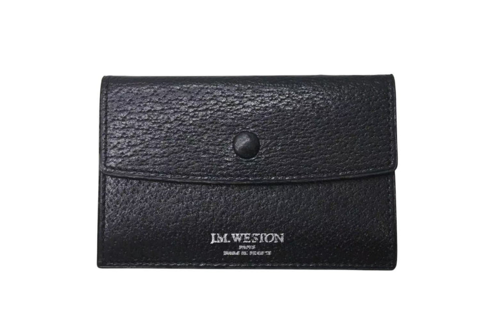 J.M.WESTON ジェイエムウエストン カードケース 名刺入れ パスケース レザー ブラック 美品 中古 4c071798