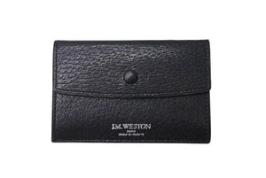 J.M.WESTON J.M. Weston Card Case, Business Card Holder, Pass Case, Leather, Black, Excellent Condition, Used, 4c071798