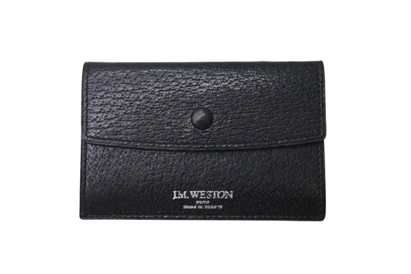 J.M.WESTON J.M. Weston Card Case, Business Card Holder, Pass Case, Leather, Black, Excellent Condition, Used, 4c071798