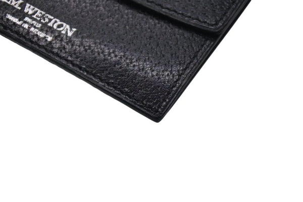 J.M.WESTON J.M. Weston Card Case, Business Card Holder, Pass Case, Leather, Black, Excellent Condition, Used, 4c071798