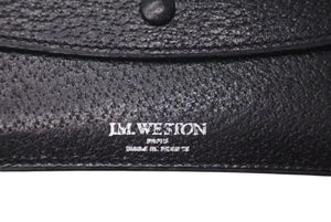 J.M.WESTON J.M. Weston Card Case, Business Card Holder, Pass Case, Leather, Black, Excellent Condition, Used, 4c071798