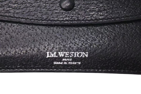 J.M.WESTON J.M. Weston Card Case, Business Card Holder, Pass Case, Leather, Black, Excellent Condition, Used, 4c071798